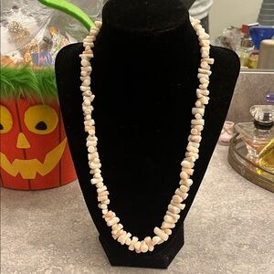 Natural Angel Skin Coral Necklace Vintage